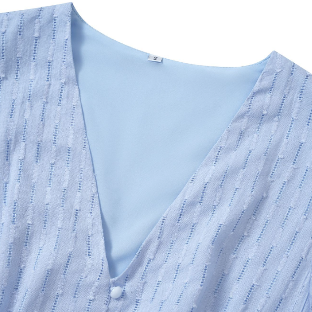 Women's Textured Midi Dress - Elegant Holiday Sundress